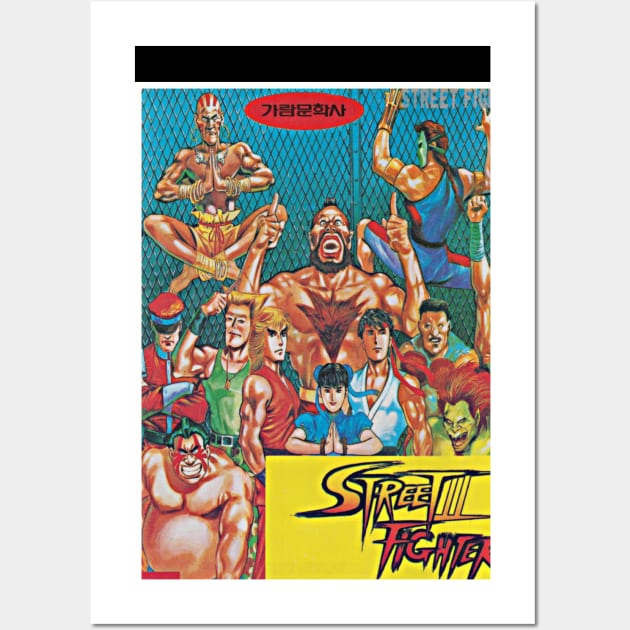 Street Fighter II - Korean Manga Crew Wall Art by retroworldkorea